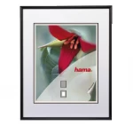 HAMA Ramme Sevilla Sort - Elegant Kunststoframme med Passepartout HAMA Ramme Sevilla Sort