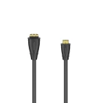 Adapter HDMI Typ C-A Han-Hun Guldbelagt Sort Adapter HDMI Typ C-A Han-Hun Guldbelagt Sort