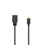 Adapter HDMI Typ D-A Han-Hun Guldbelagt Sort Adapter HDMI Typ D-A Han-Hun Guldbelagt Sort