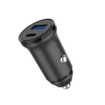 Biloplader 12/24V USB-C & USB-A PD 30W + QC 18W – Sort | Hurtig Opladning & Miljøvenlig Design Oplader 12/24V 1xUSB-C + 1xUSB-A PD 30W + QC18.0W MAX Sort