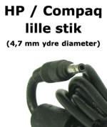 HP Compaq 90W 19V 4.74A strømforsyning - Lille kompatibel stik | Hurtig levering, prisgaranti HP Compaq 90W 19V 4.74A strømforsyning med 4.8mm x 1.8mm Lille stik - Kompatibel