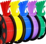 SKILPRO - PLA++ Filament pakke - Blå, gul, grøn, lys lilla og rød - 5 x 1 kg