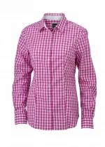 browser_title: Dame Ternet Skjorte i Poplin - Smart & Figursyet - 100% Bomuld JAMES & NICHOLSON LADIES' CHECKED SHIRT