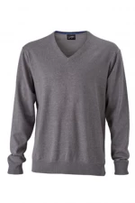JAMES & NICHOLSON HERRE V-HALS PULLOVER - KLASSISK BOMULDSPATHER TIL MÆND JAMES & NICHOLSON MEN'S V-NECK PULLOVER