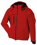 James & Nicholson Men's Winter Softshell Jacket - Waterproof & Breathable with Detachable Hood JAMES & NICHOLSON MEN'S WINTER SOFTSHELL JACKET