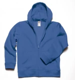B&C Hooded Full Zip / Kids - Børne Hættetrøje med Lynlås og Kængurulommer B&C HOODED FULL ZIP / KIDS