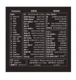 Sticker - Keyboard Shortcut office software - Word Exel Windows - black