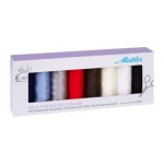 Silkefinish bomuldstr&aring;d &ndash; pakke med 8 spoler