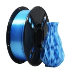SKILPRO Silk PLA++ Filament - Silkeblåt 3D-print med højglans og metallisk look SKILPRO - Silk PLA++ Filament - Silk blue - 1kg