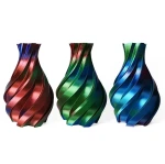 3DE Premium Silky PLA – 1.75mm – Trefarvet: Rød, Grøn og Blå  Red, Green And Blue - 3DE Premium - Silky PLA - 1.75mm