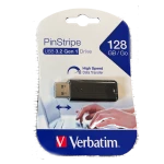 128GB USB 3.2 - Verbatim PinStripe USB Drive | Køb nu! 128GB USB 3.2 - Verbatim PinStripe USB Drive