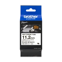 Brother original HSe-231E - 11,2 mm krympeflextape i sort på hvid