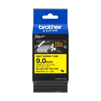 Brother original HSe-621E - 9 mm krympeflextape i sort på gul