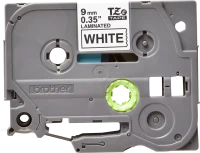 Brother original TZe221 tape – sort på hvid, 9 mm bred