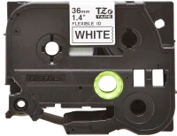 Brother original TZe-FX261 tape – sort tekst på hvid, fleksibel kabeltape, 36 mm bred