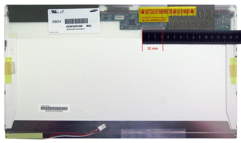 16" (1366x768) WXGA HD LCD | Glossy Display | 30 pin CCFL | Upper Right Connection 16" (1366x768) WXGA HD LCD | Glossy Display | 30 pin CCFL | Upper Right Connection