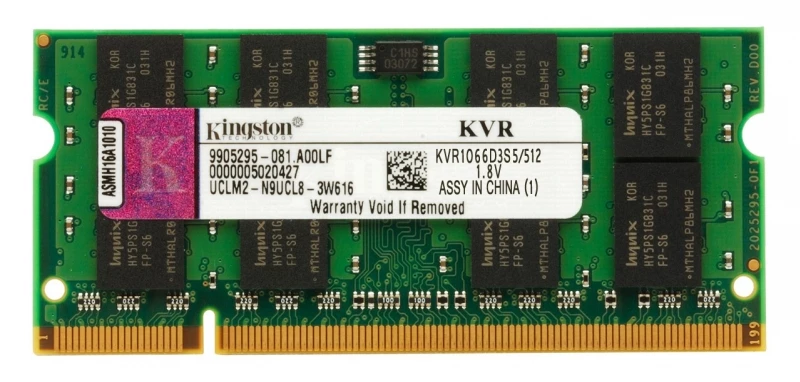 KAMPAGNE VARE,  512MB 1066Mhz Kingston SODIMM RAM