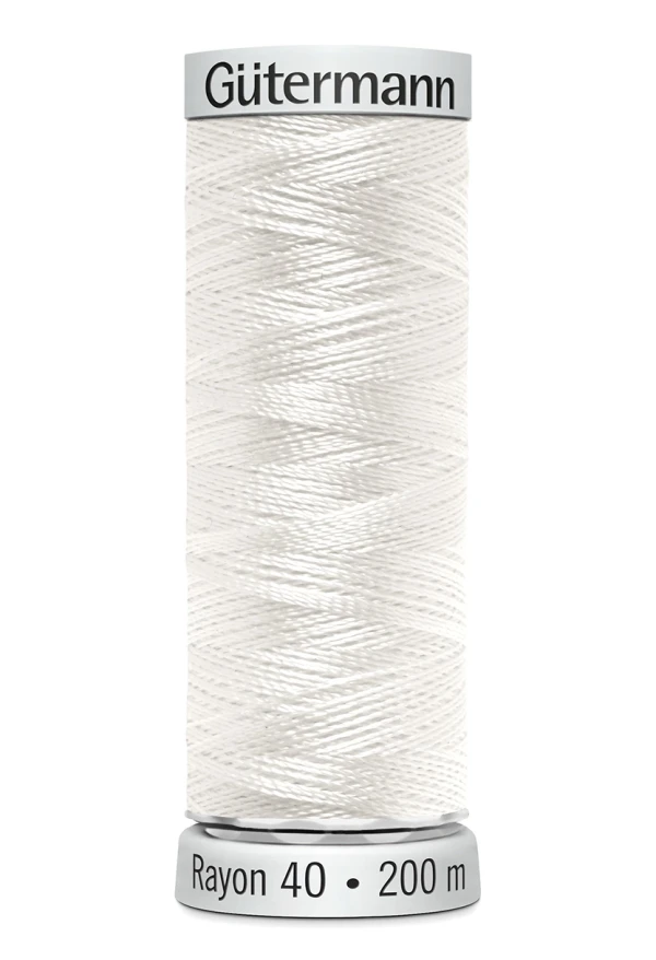 Gütermann Sulky Rayon 40 5 stk. x 200m 1002 Gütermann Sulky Rayon 40 5 stk. x 200m 1002