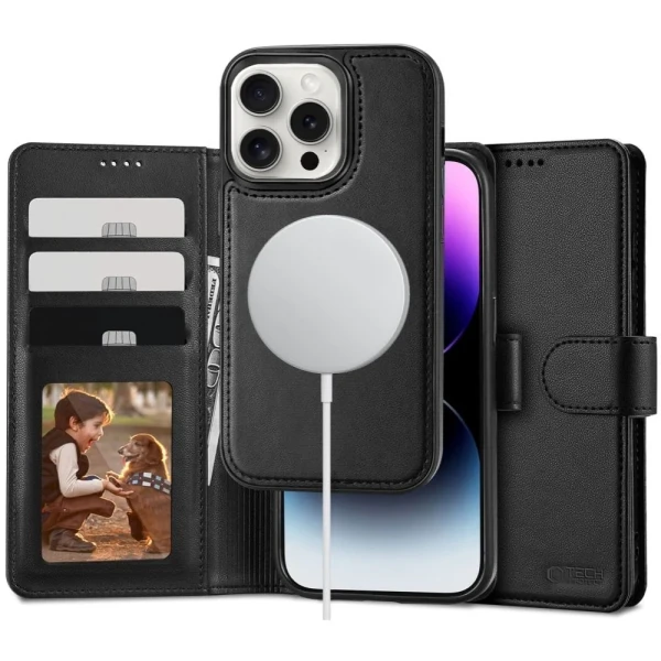 iPhone 16 Pro Max Cover Wallet Magsafe - Sort iPhone 16 Pro Max Cover Wallet Magsafe