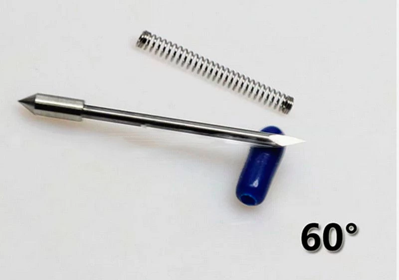 5 stk. knivpakke, Graphtec kniv til Sandblæsnings 0.9mm folie 60º, offset 0.75mm - til 1,5mm knivholder 5 stk. knivpakke, Graphtec kniv til Sandblæsnings 0.9mm folie 60º, offset 0.75mm - til 1,5mm knivholder