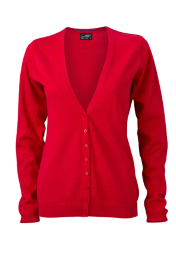 JAMES & NICHOLSON LADIES' V-NECK CARDIGAN JAMES & NICHOLSON LADIES' V-NECK CARDIGAN