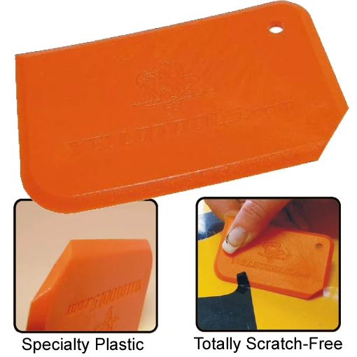 10 stk pk. YelloBlade plastmejsel skraber til afmontering af folie 10 stk pk. YelloBlade plastmejsel skraber til afmontering af folie