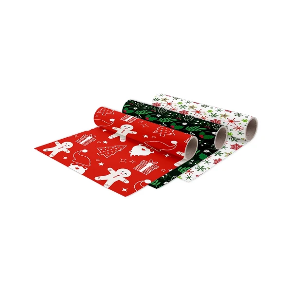 Julefoliepakke - 30cm x 5m Julefoliepakke - 30cm x 5m 1668 - 1669 - 1670