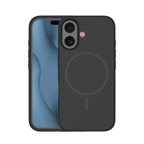 iPhone 16 Magsafe Case Silicon Thin - Sort iPhone 16 Magsafe Case Silicon Thin - Sort