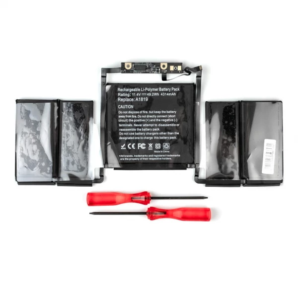 Batteri til Macbook Pro 13" Late 2016 Mid 2017 A1706 Touch Bar - batterimodel A1819 Batteri til Macbook Pro 13" Late 2016 Mid 2017 A1706 Touch Bar - batterimodel A1819