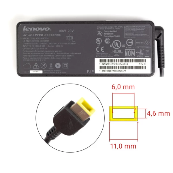 Lenovo 90W 20V 4.5A strømforsyning square pin - Original Lenovo 90W 20V 4.5A strømforsyning square pin - Original