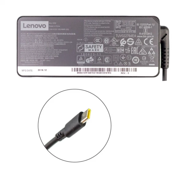 USB-C Lenovo Strømforsyning - 20V 3.25A 65W - Original USB-C Lenovo Strømforsyning - 20V 3.25A 65W - Original