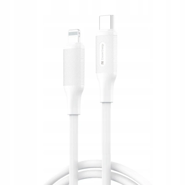 Encore Energy Lightning til USB C kabel 27W - Hvid Encore Energy Lightning til USB C kabel 27W - Hvid