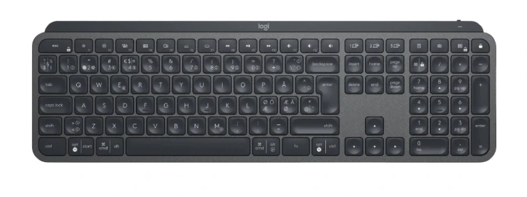 Logitech MX keys Tastatur nordisk  bluetooth- Grade A