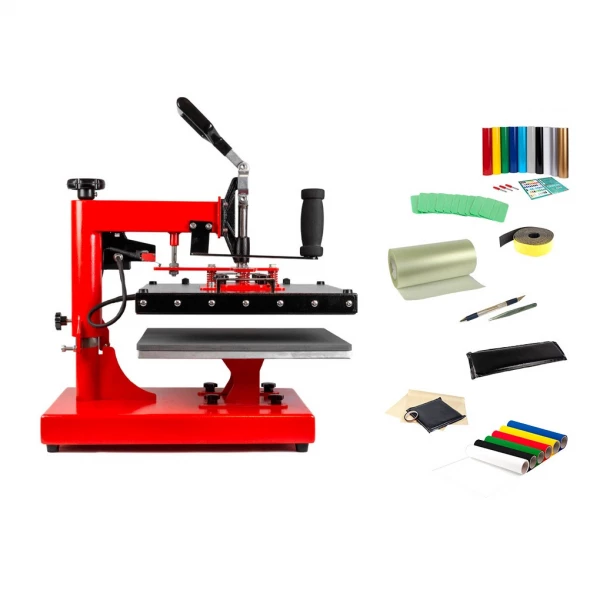 Makerspace Pakke med 4i1 Varmepresser med sving-arm og folie i 30cm. Makerspace Pakke med 4i1 Varmepresser med sving-arm og folie i 30cm.