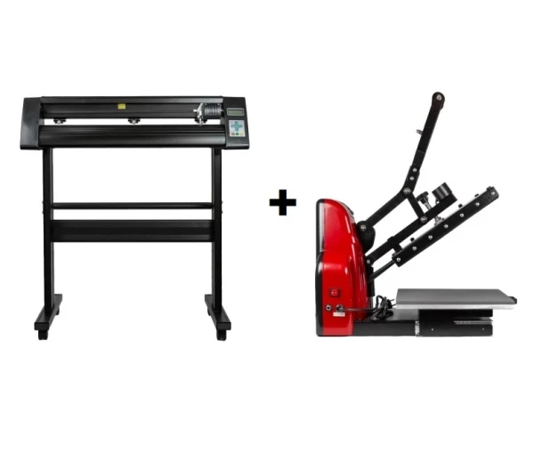 Skiltepakke med varmepresser og skæreplotter Start pakke med Semi-automatisk varmepresser og Redsail Skæreplotter 70 cm