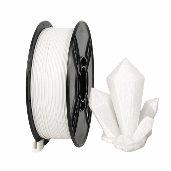 SKILPRO Opaque PETG Filament Hvid - Stærkt og Brugervenligt 3D-Printmateriale SKILPRO - Opaque PETG Filament - White - 1kg