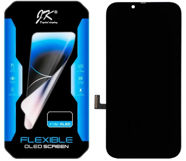 iPhone 13 - Soft OLED LCD Sk&aelig;rm - Sort
