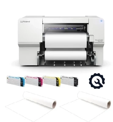 Skiltepakke med Roland BN2-20A, folie, blæk mm. Komplet Roland BN2-20A pakke til tekstil print