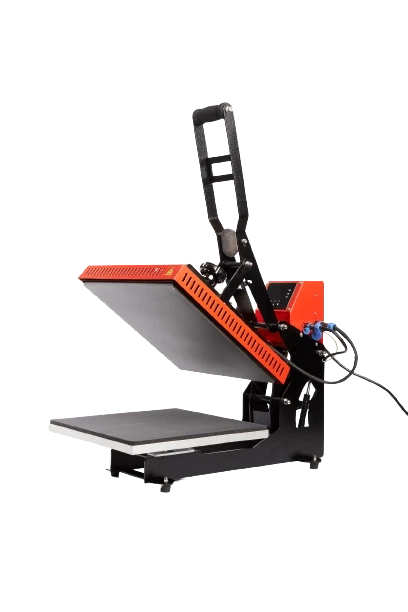 Secabo TC7-LITE 40 x 50 cm varmepresse med automatisk åbning.