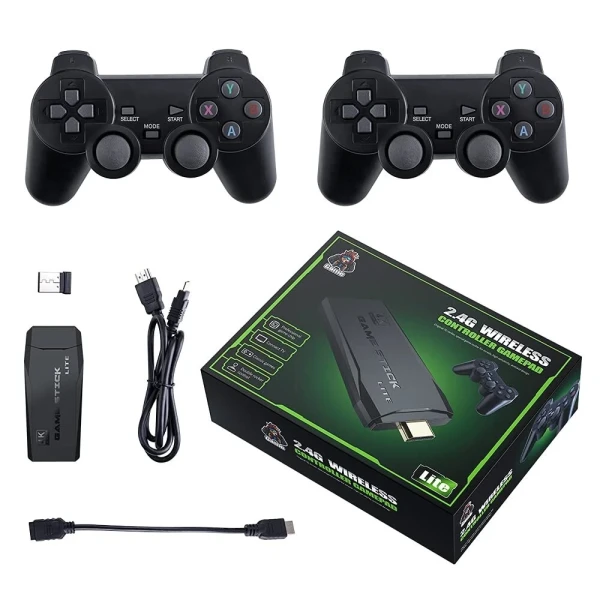M8 Retro Wireless Konsol – Klassiske Spil i Sort Retro Game wireless console M8 64g over 20000 games 4K - SORT