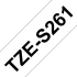 Brother original TZe-S261 tape &ndash; sort p&aring; hvid, ekstra st&aelig;rkt kl&aelig;bende, 36 mm bred